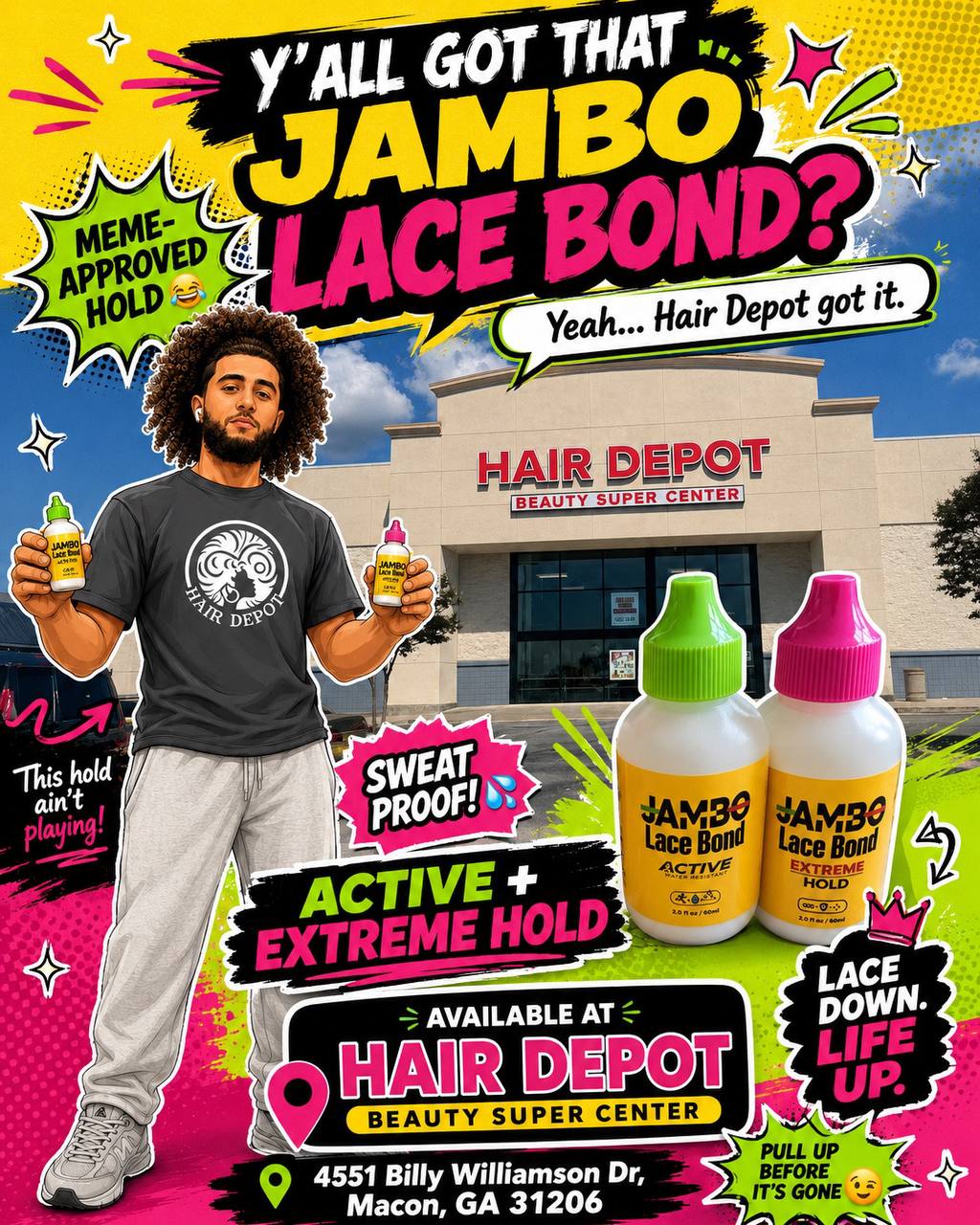 Jambo Lace Bond at Hair Depot Beauty Super Center in Macon